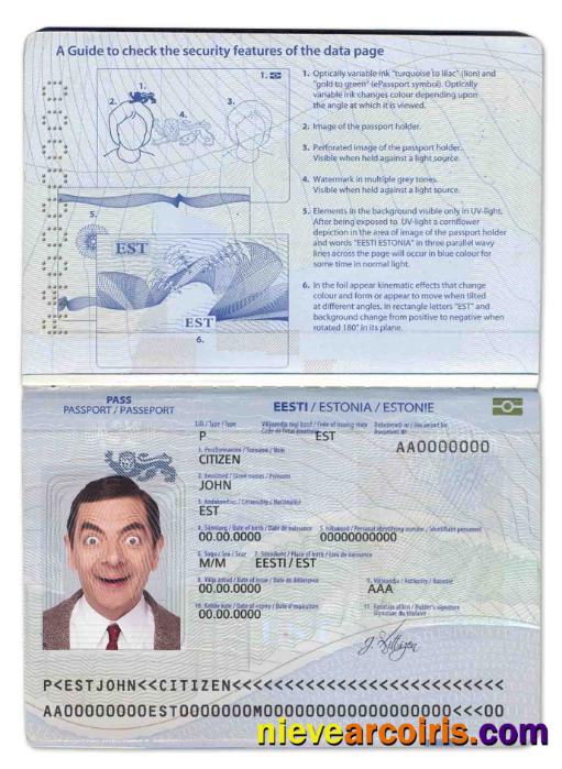 Estonia passport